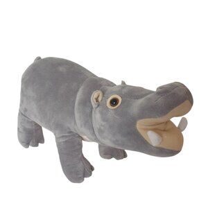 Adore Gray Hippopotamus 14.5" Stuffed Animal Realistic Soft Plush Toy Swamp NEW